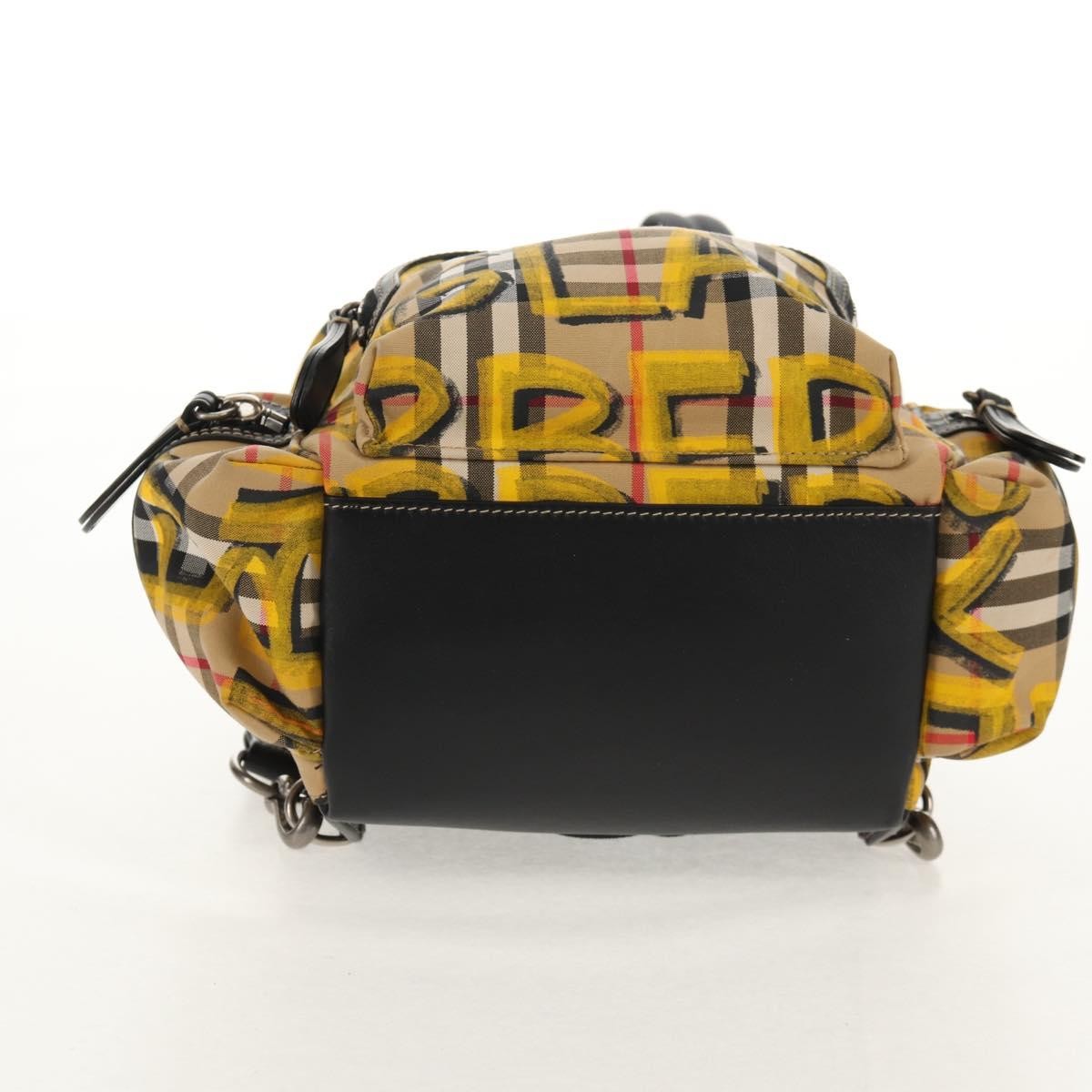 Burberry Graffiti Rucksack Backpack Vintage Check Canvas Beige Canvas Backpack Bag (Pre-Owned)