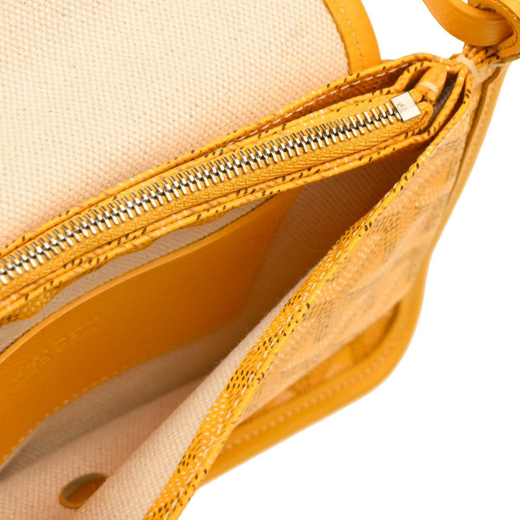 Goyard Plumet Clutch Wallet Coated Canvas Yellow Canvas Shoulder Bag Bag (Pre-Owned)
