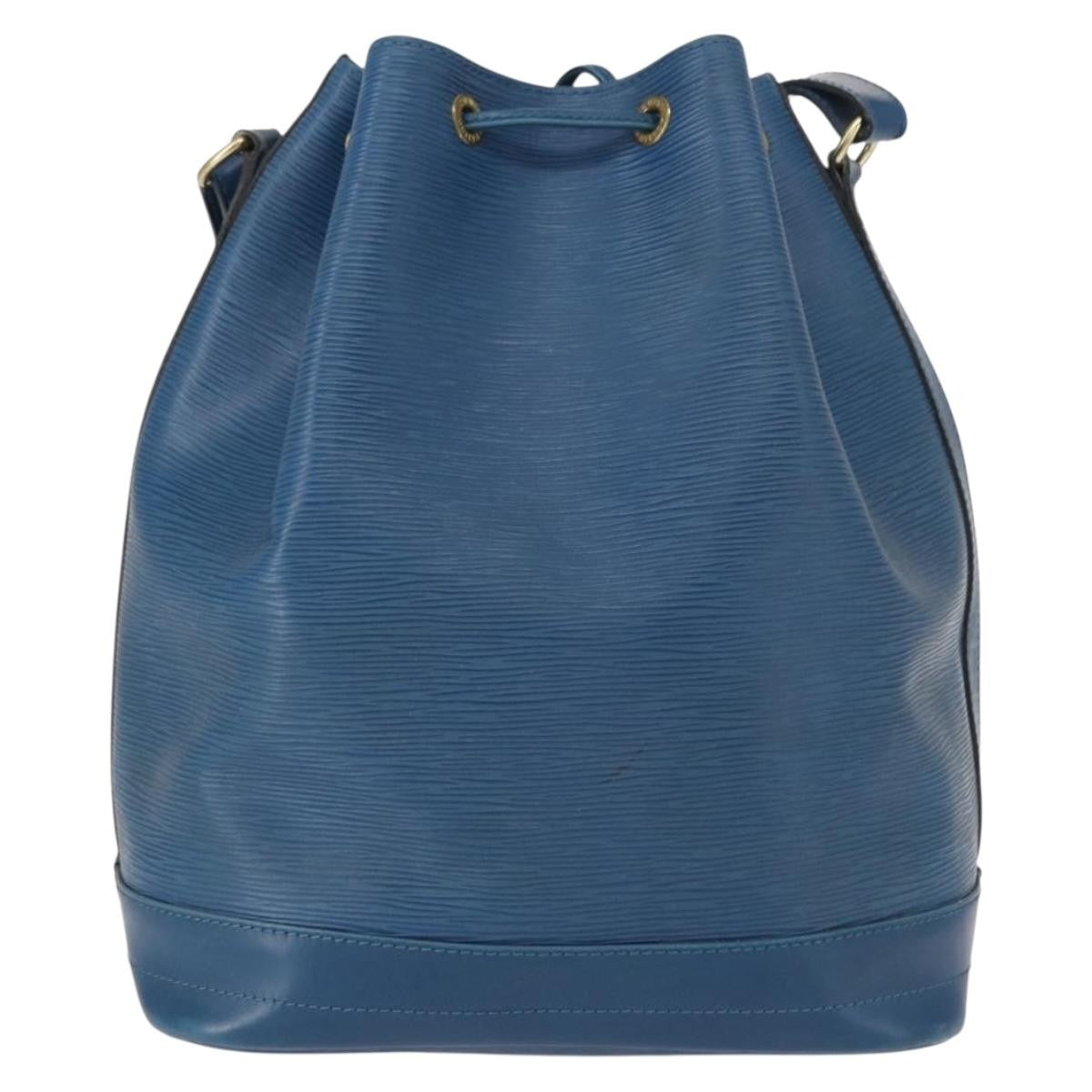Louis Vuitton Petit Noe Nm Handbag Epi Leather Blue Leather Shoulder Bag Bag (Pre-Owned)