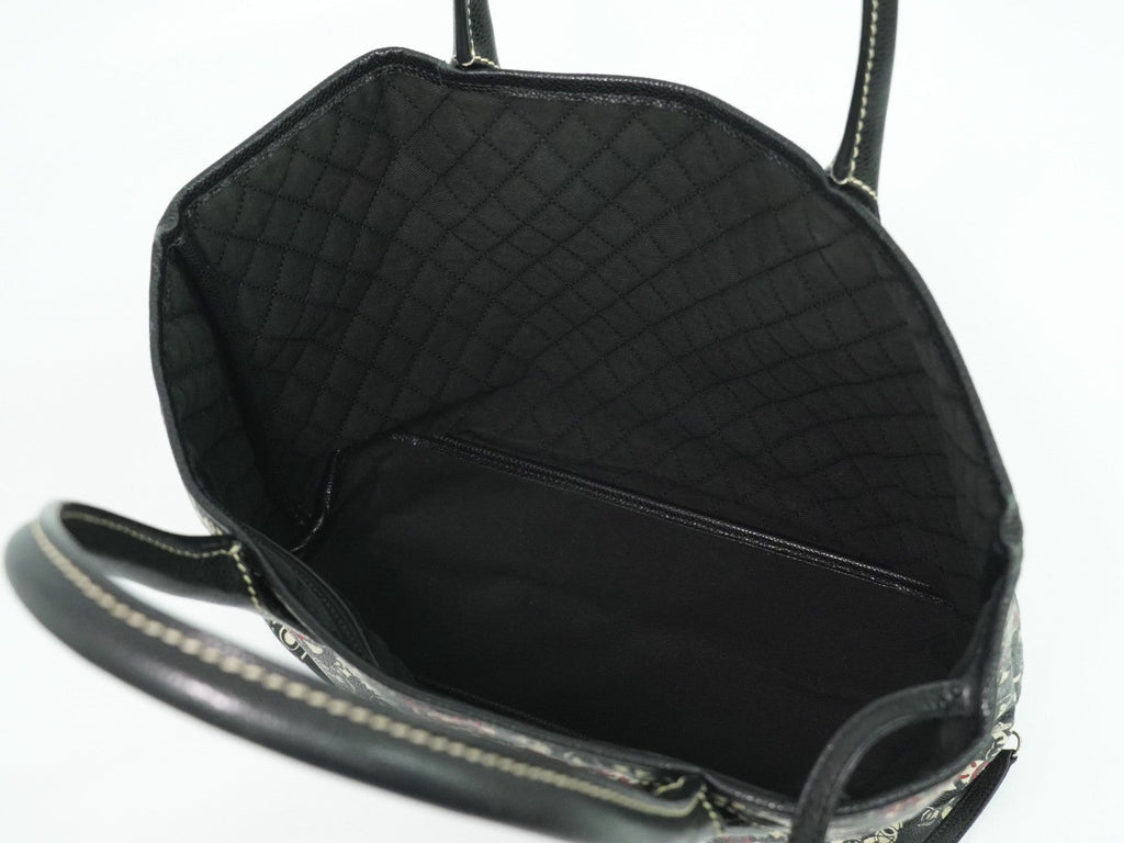 Chanel Optic Coco Tote Printed Coated Canvas With Caviar Multicolour Canvas Tote Bag Bag (Pre-Owned)