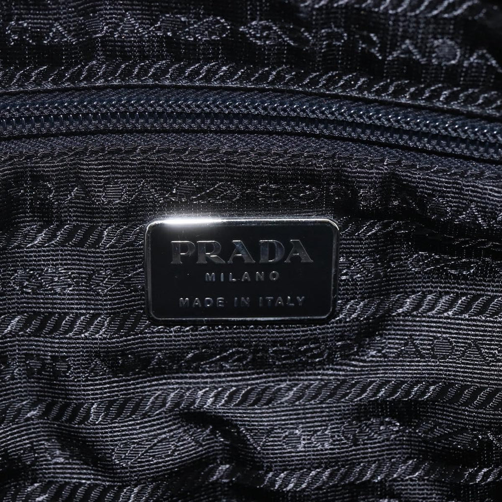 Prada Bowling Shoulder Bag Tessuto Green Nylon Handbag (Pre-Owned)