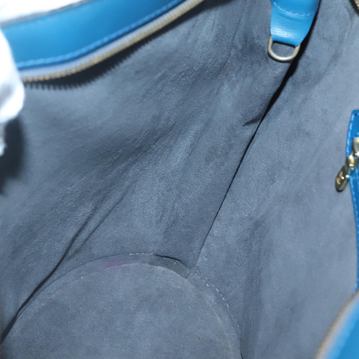 Louis Vuitton Saint Jacques Handbag Epi Leather Blue Leather Handbag (Pre-Owned)