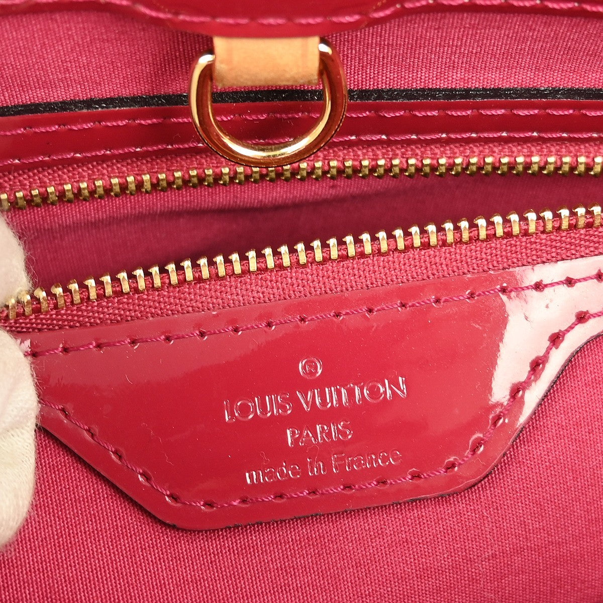 Louis Vuitton Catalina Handbag Monogram Vernis Red Patent_Leather Handbag (Pre-Owned)