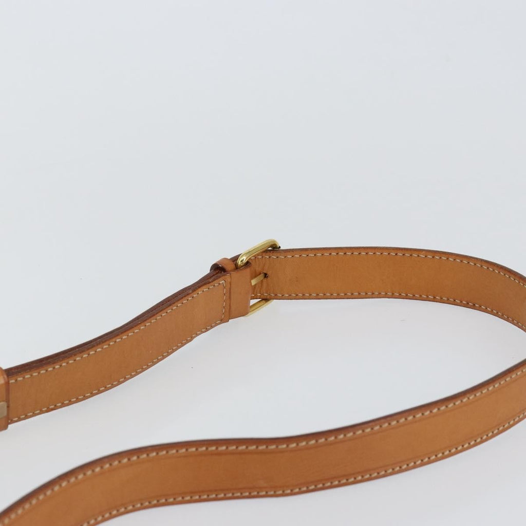 Celine Vintage Macadam Circle Logo Shoulder Bag Canvas And Leather Brown Canvas Shoulder Bag Bag (Pre-Owned)