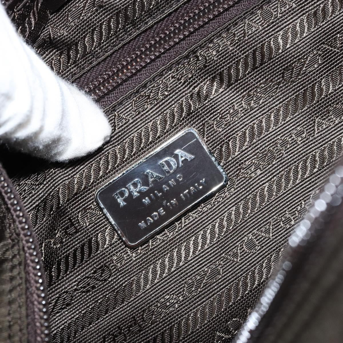 Prada Vintage Zip Tote Tessuto Khaki Nylon Tote Bag Bag (Pre-Owned)