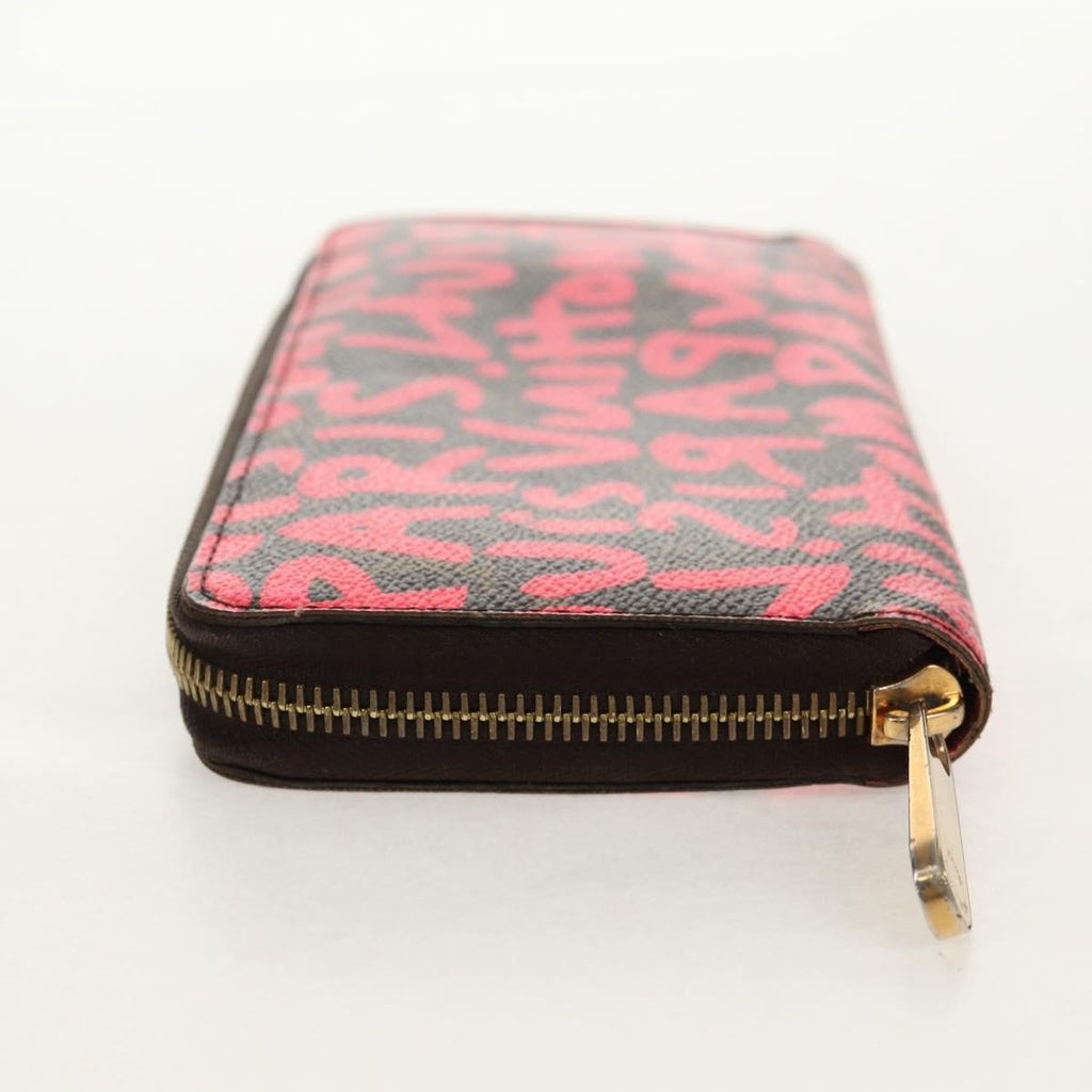 Louis Vuitton Zippy Wallet Nm Monogram Graffiti Pink Canvas Wallets Accessory (Pre-Owned)