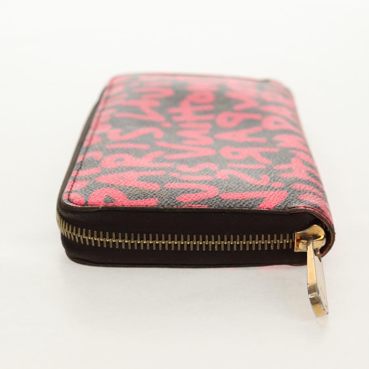 Louis Vuitton Zippy Wallet Nm Monogram Graffiti Pink Canvas Wallets Accessory (Pre-Owned)