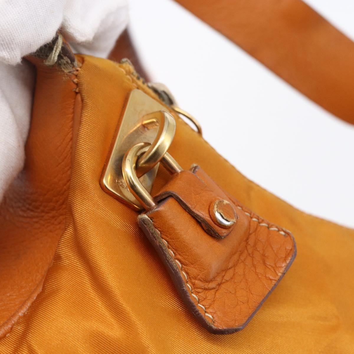Prada Vintage Shoulder Bag Tessuto Orange Nylon Shoulder Bag Bag (Pre-Owned)