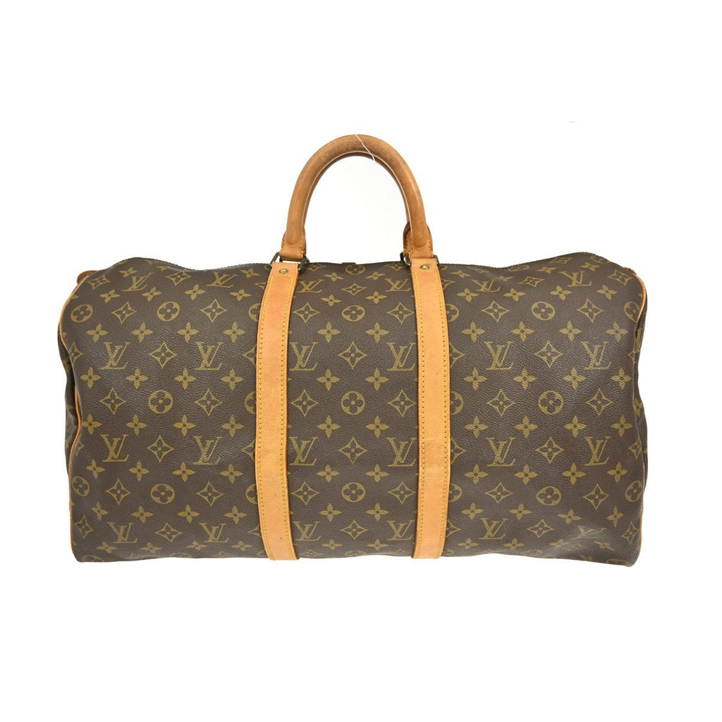 Louis Vuitton Keepall Bag Monogram Canvas Brown Canvas Travel Bag Bag (Pre-Owned)