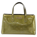 Louis Vuitton Wilshire Handbag Monogram Vernis Green Patent_Leather Handbag (Pre-Owned)
