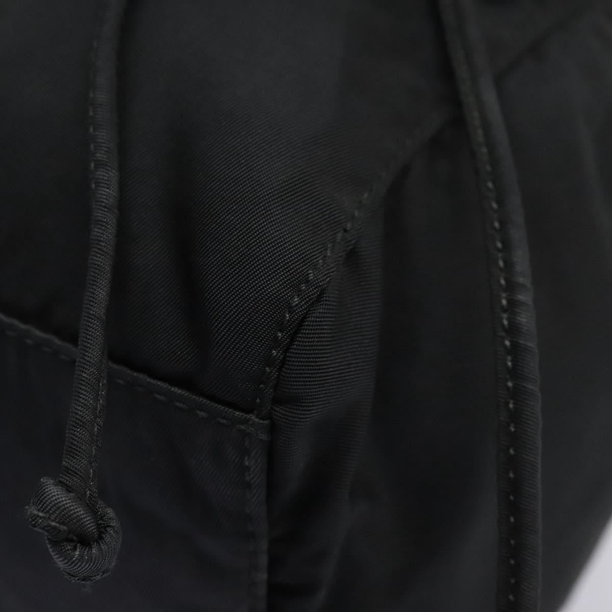 Prada Flap Drawstring Backpack Tessuto Black Nylon Backpack Bag (Pre-Owned)