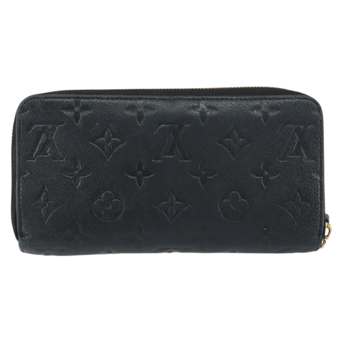 Louis Vuitton Zippy Wallet Nm Leather Empreinte Black Leather Wallets Accessory (Pre-Owned)