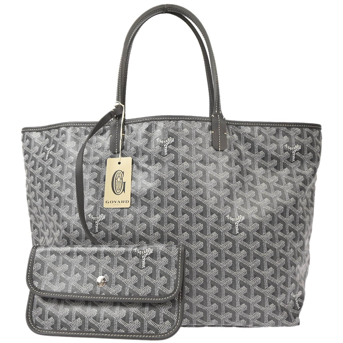 Goyard Saint Louis Tote Coated Canvas Gray Canvas Tote Bag Bag (Pre-Owned)