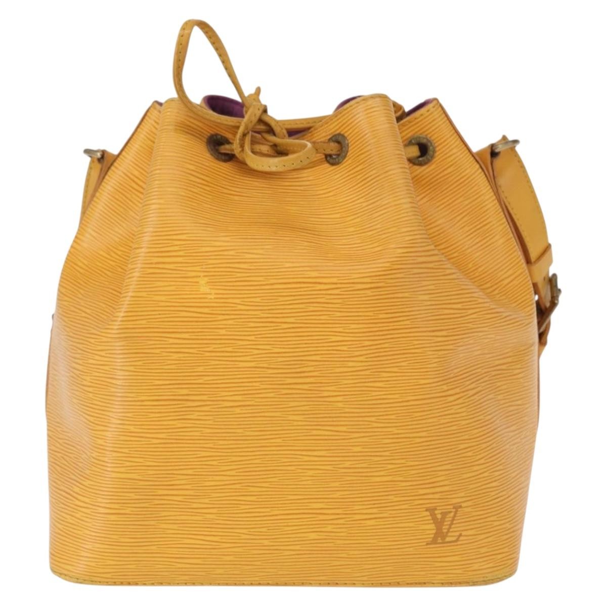 Louis Vuitton Petit Noe Handbag Epi Leather Yellow Leather Shoulder Bag Bag (Pre-Owned)