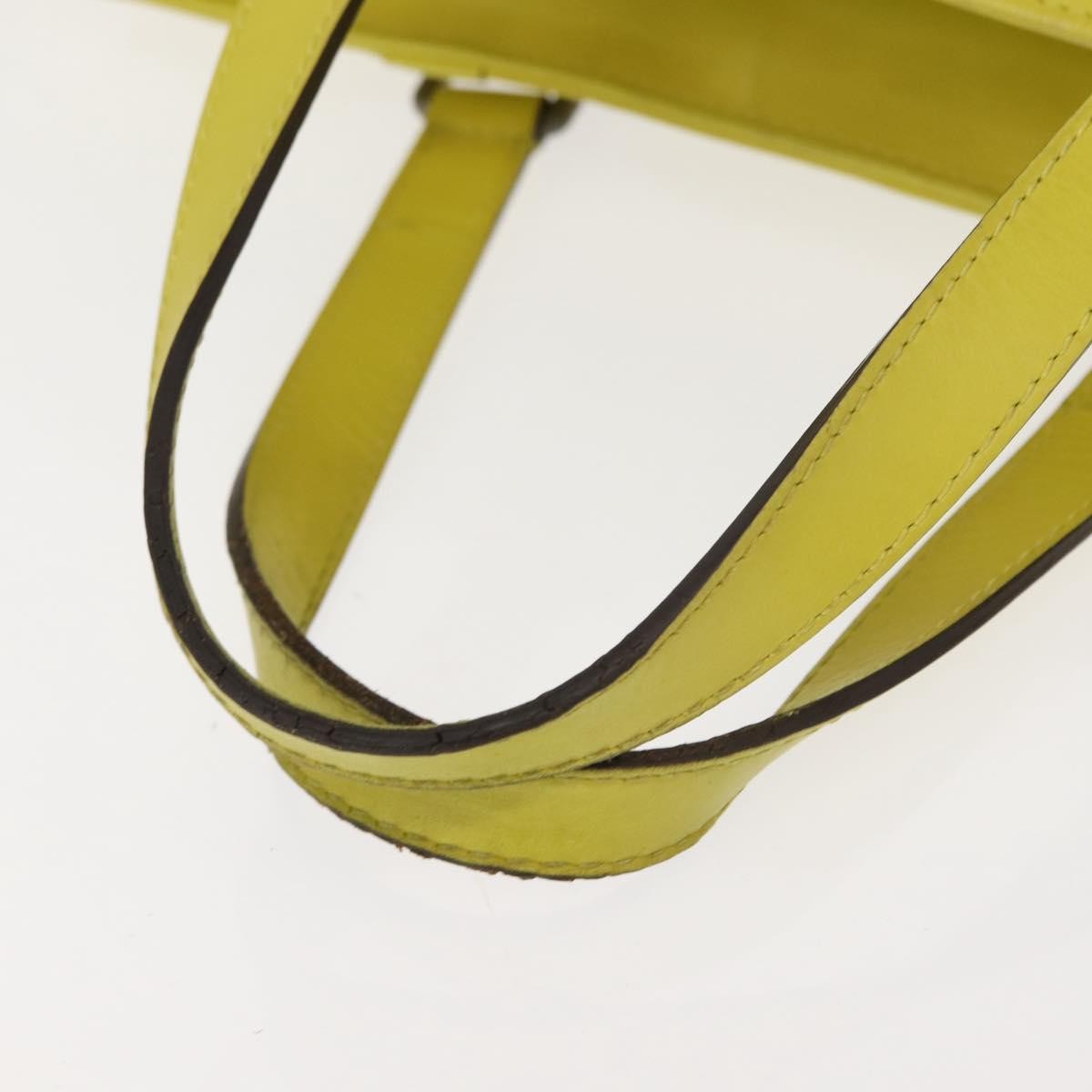 Louis Vuitton Tadao Handbag Damier Infini Leather Yellow Leather Handbag (Pre-Owned)