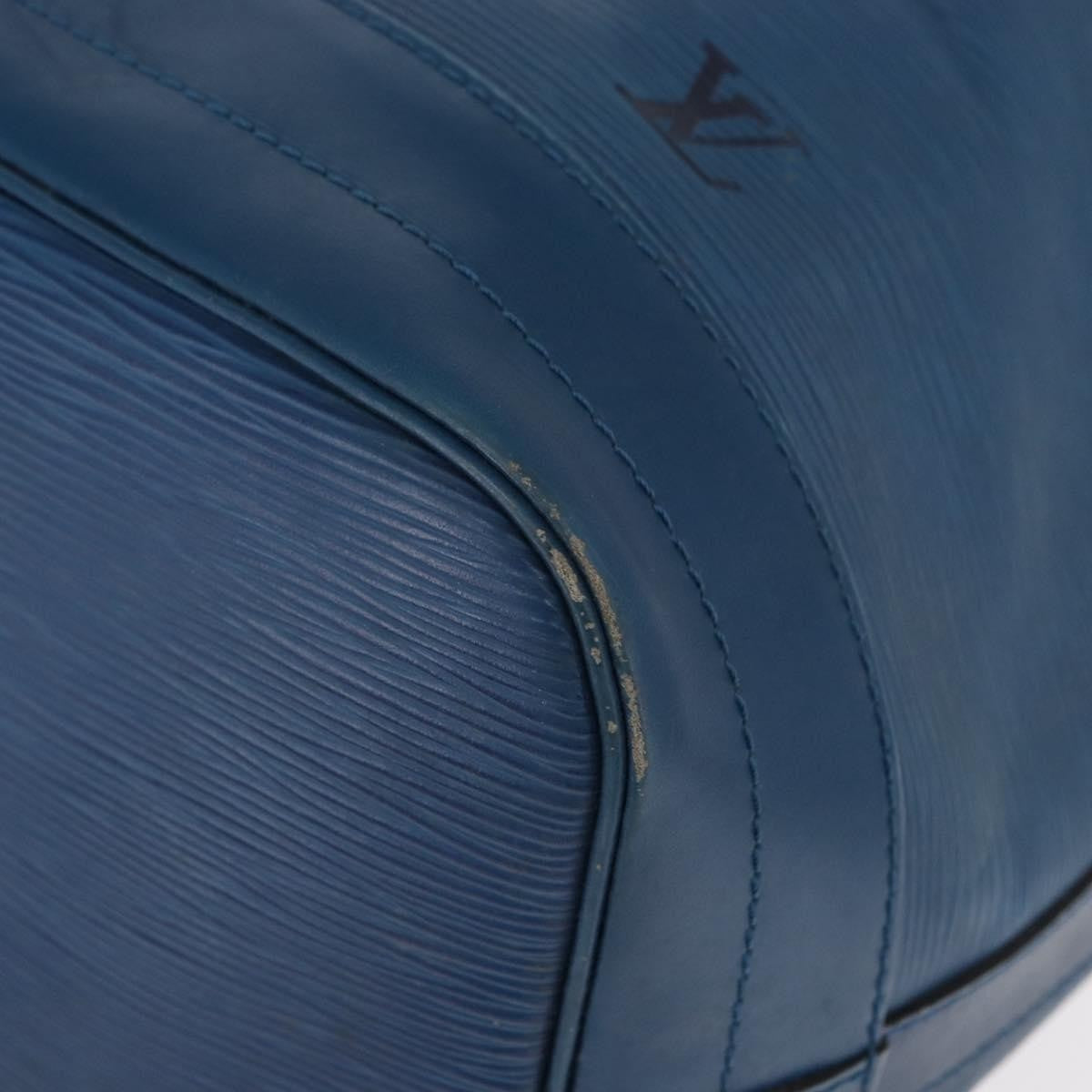 Louis Vuitton Petit Noe Nm Handbag Epi Leather Blue Leather Shoulder Bag Bag (Pre-Owned)