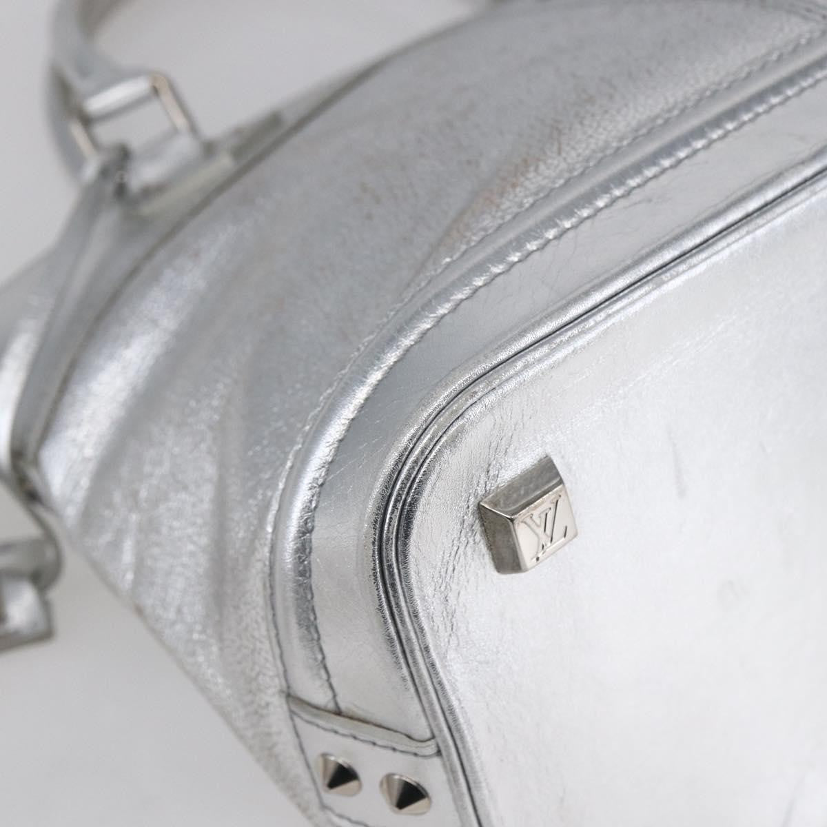 Louis Vuitton Suhali Lockit Handbag Leather Silver Leather Handbag (Pre-Owned)