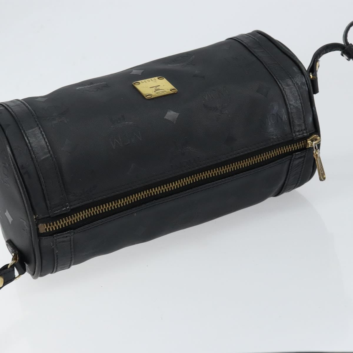 MCM Visetos Shoulder Bag Pvc Black Pvc Bag (Pre-Owned)