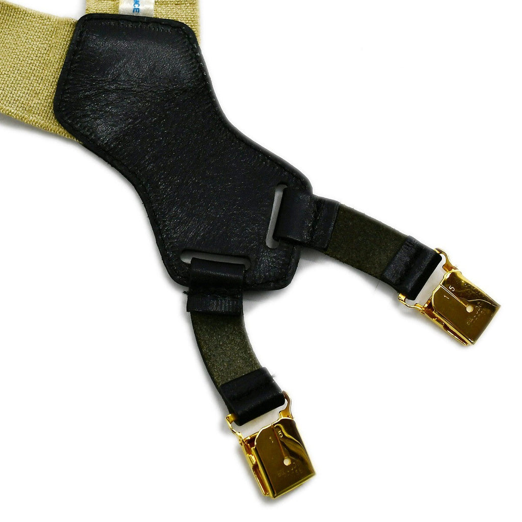 Chanel Logo Suspenders Canvas Beige Canvas Belts Accessory (Pre-Owned)
