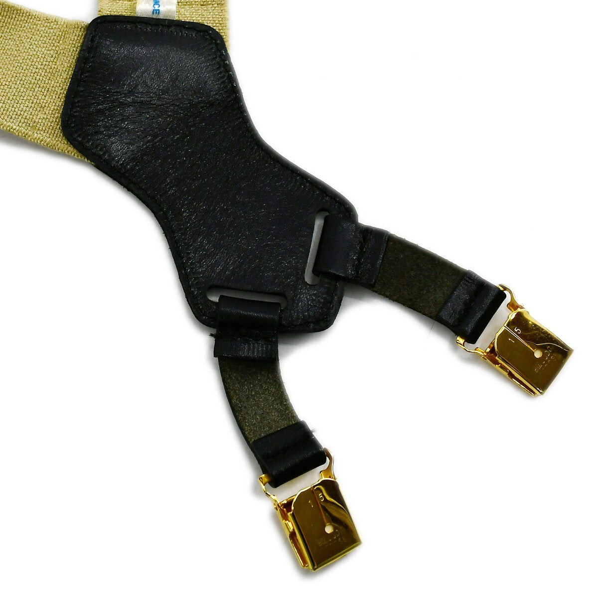 Chanel Logo Suspenders Canvas Beige Canvas Belts Accessory (Pre-Owned)