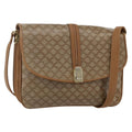 Celine Vintage Macadam Shoulder Bag Canvas And Leather Beige Canvas Shoulder Bag Bag (Pre-Owned)
