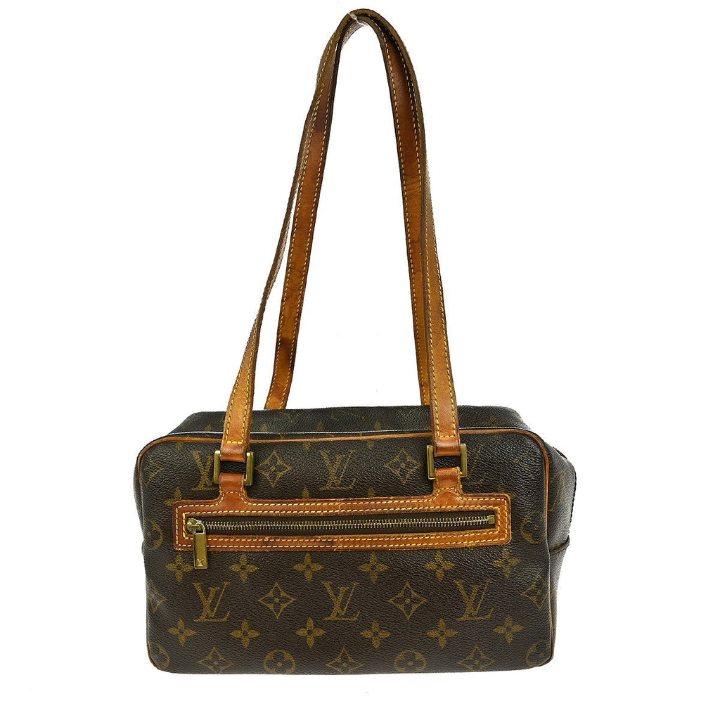 Louis Vuitton Cite Handbag Monogram Canvas Brown Canvas Shoulder Bag Bag (Pre-Owned)