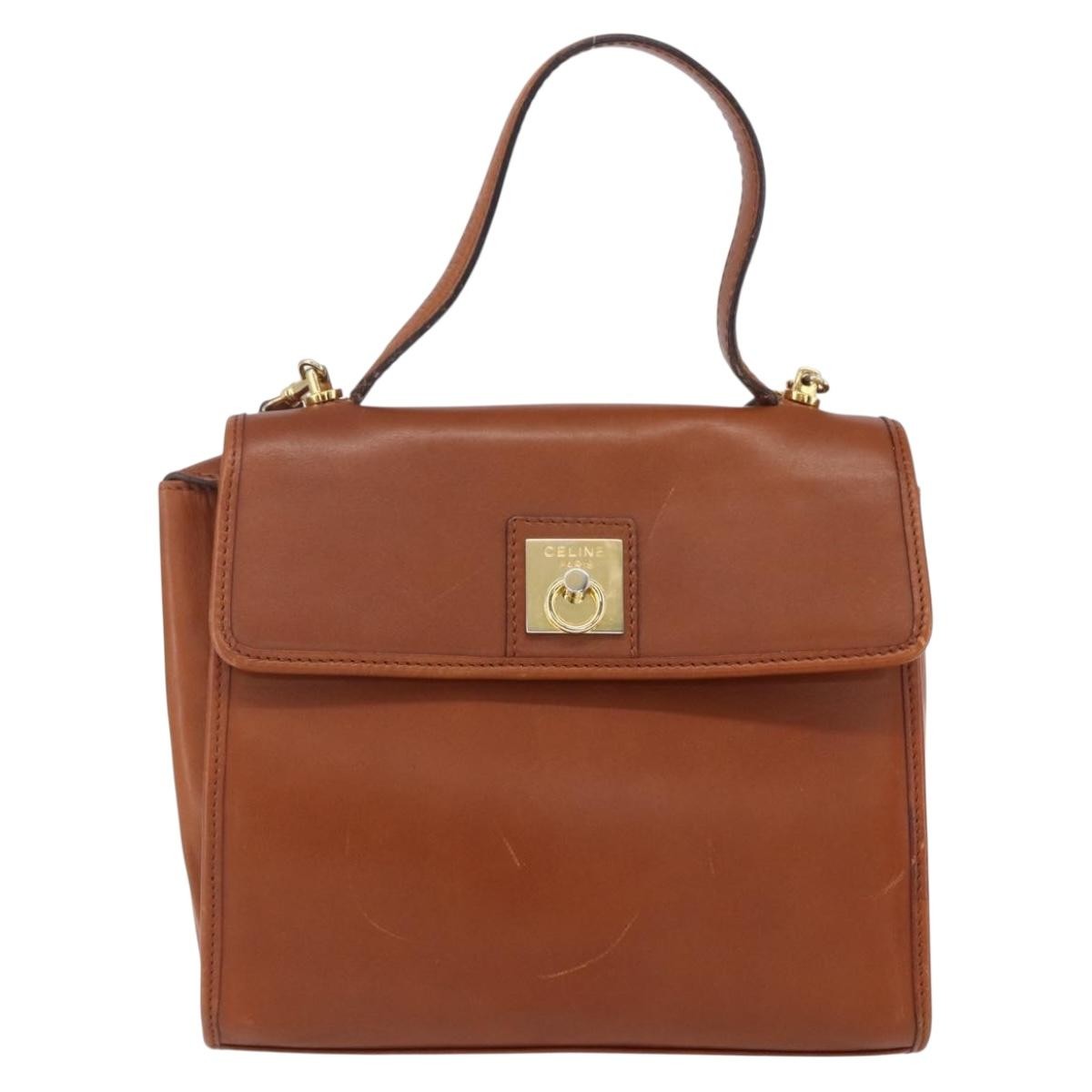 Celine Handbag Leather Brown Leather Handbag (Pre-Owned)