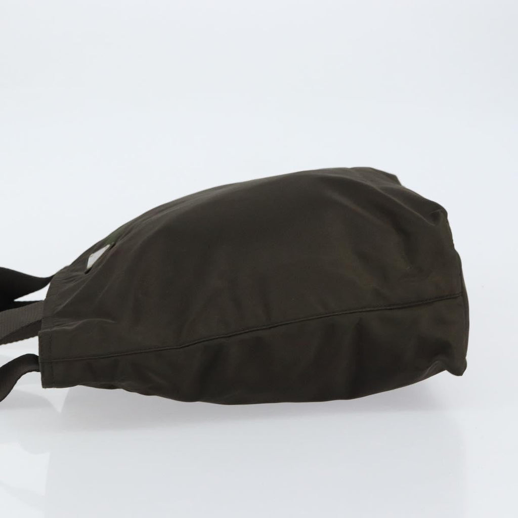 Prada Vintage Zip Tote Tessuto Khaki Nylon Tote Bag Bag (Pre-Owned)