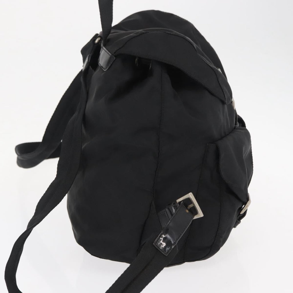 Prada Double Front Pocket Backpack Tessuto Black Nylon Backpack Bag (Pre-Owned)