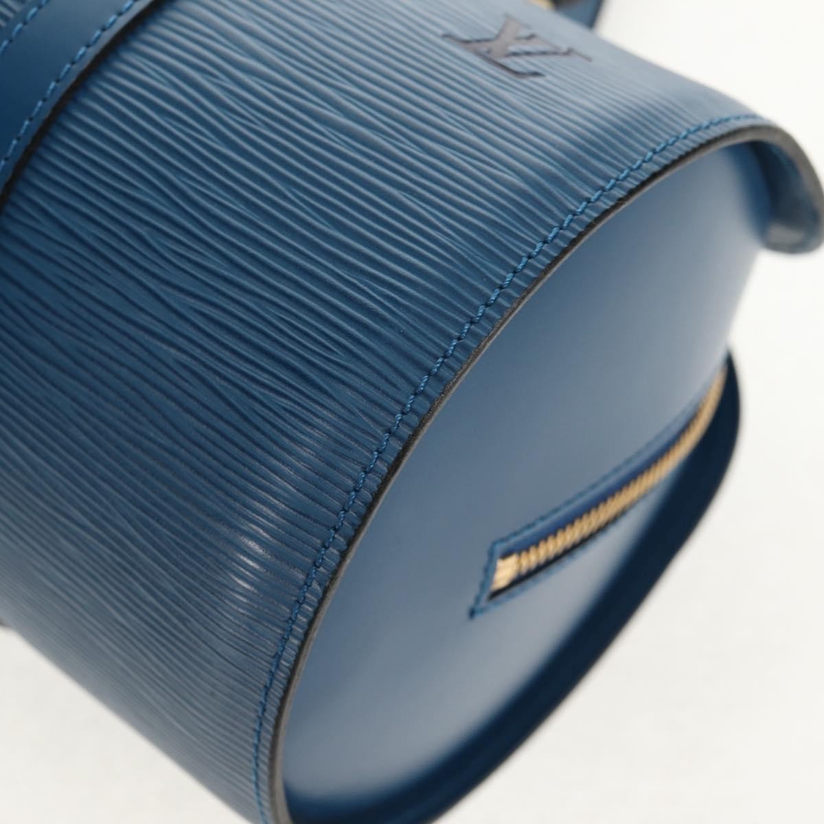 Louis Vuitton Soufflot Handbag Epi Leather Blue Leather Handbag (Pre-Owned)