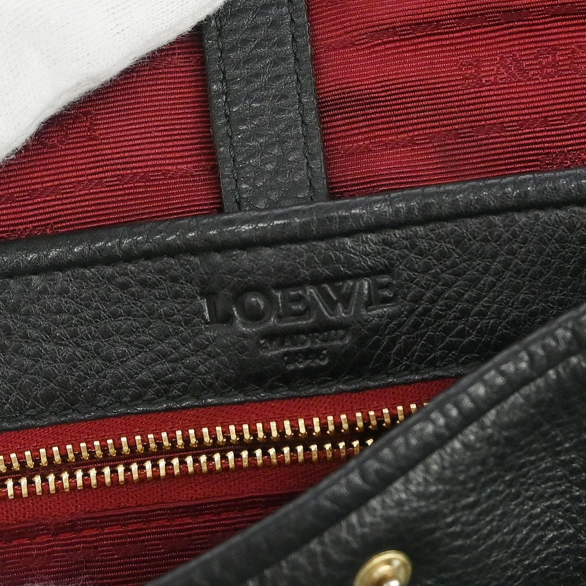 Loewe Heritage Messenger Leather Black Leather Shoulder Bag Bag (Pre-Owned)