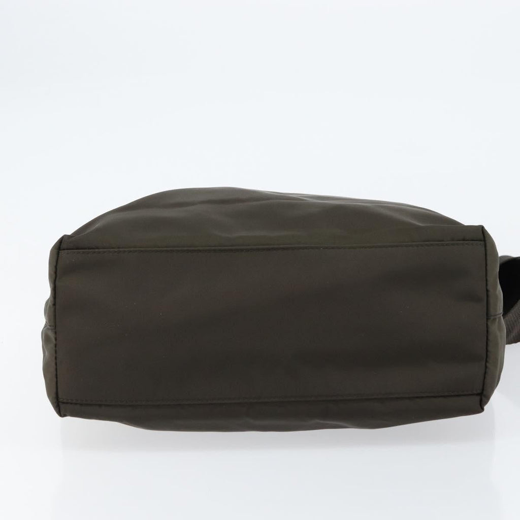 Prada Vintage Zip Tote Tessuto Khaki Nylon Tote Bag Bag (Pre-Owned)