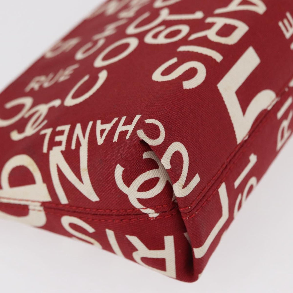 Chanel 31 Rue Cambon Clutch Canvas Red Canvas Clutche & Pouche Bag (Pre-Owned)