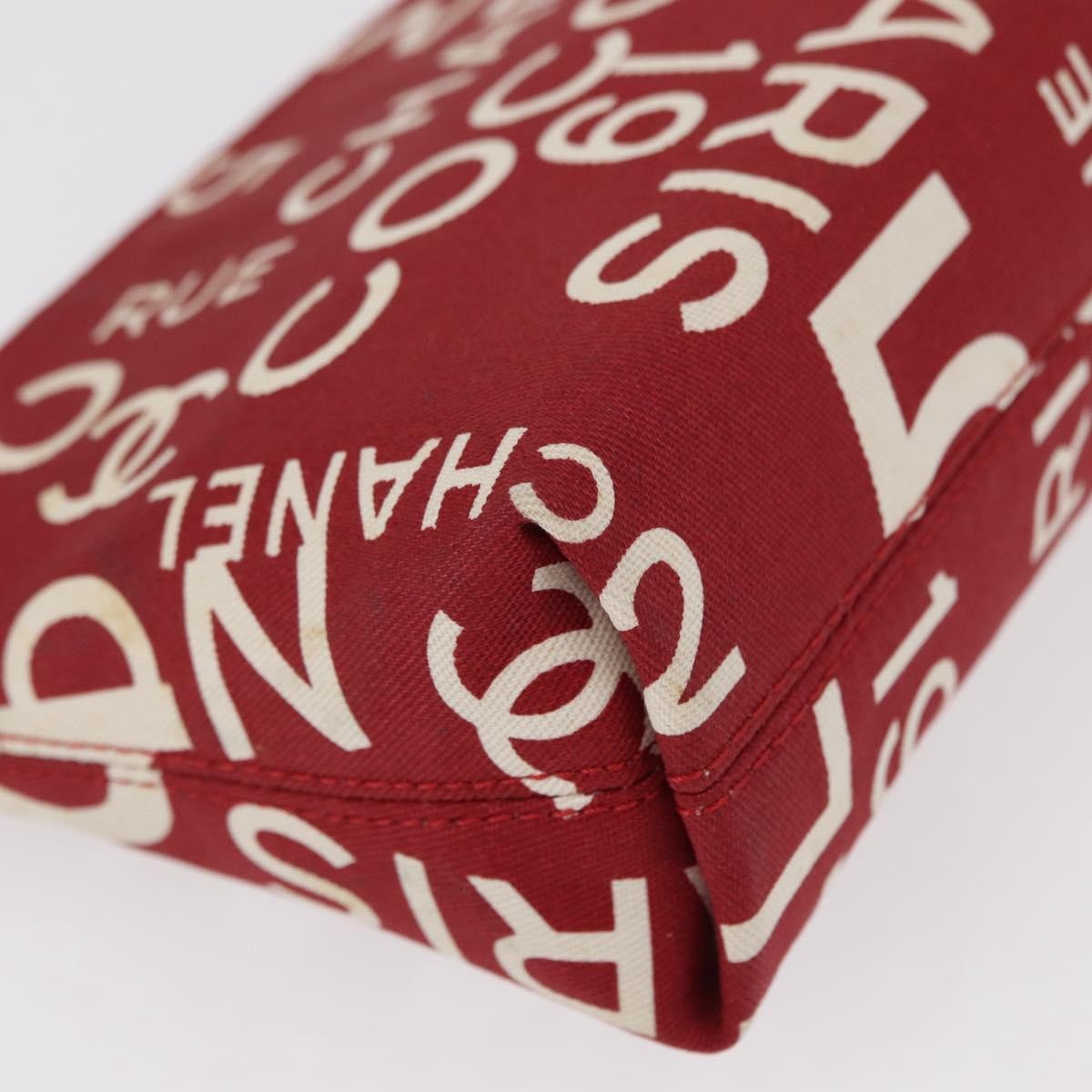 Chanel 31 Rue Cambon Clutch Canvas Red Canvas Clutche & Pouche Bag (Pre-Owned)