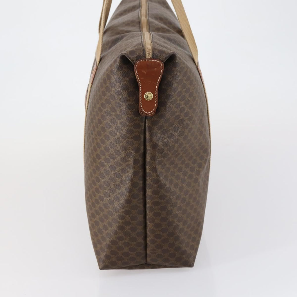 Celine Vintage Macadam Tote Bag Canvas Brown Pvc Tote Bag Bag (Pre-Owned)