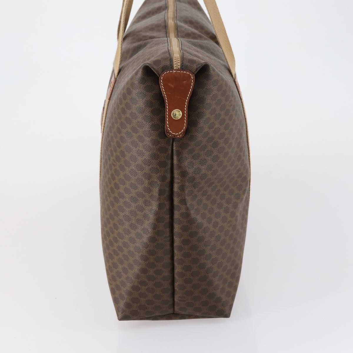 Celine Vintage Macadam Tote Bag Canvas Brown Pvc Tote Bag Bag (Pre-Owned)