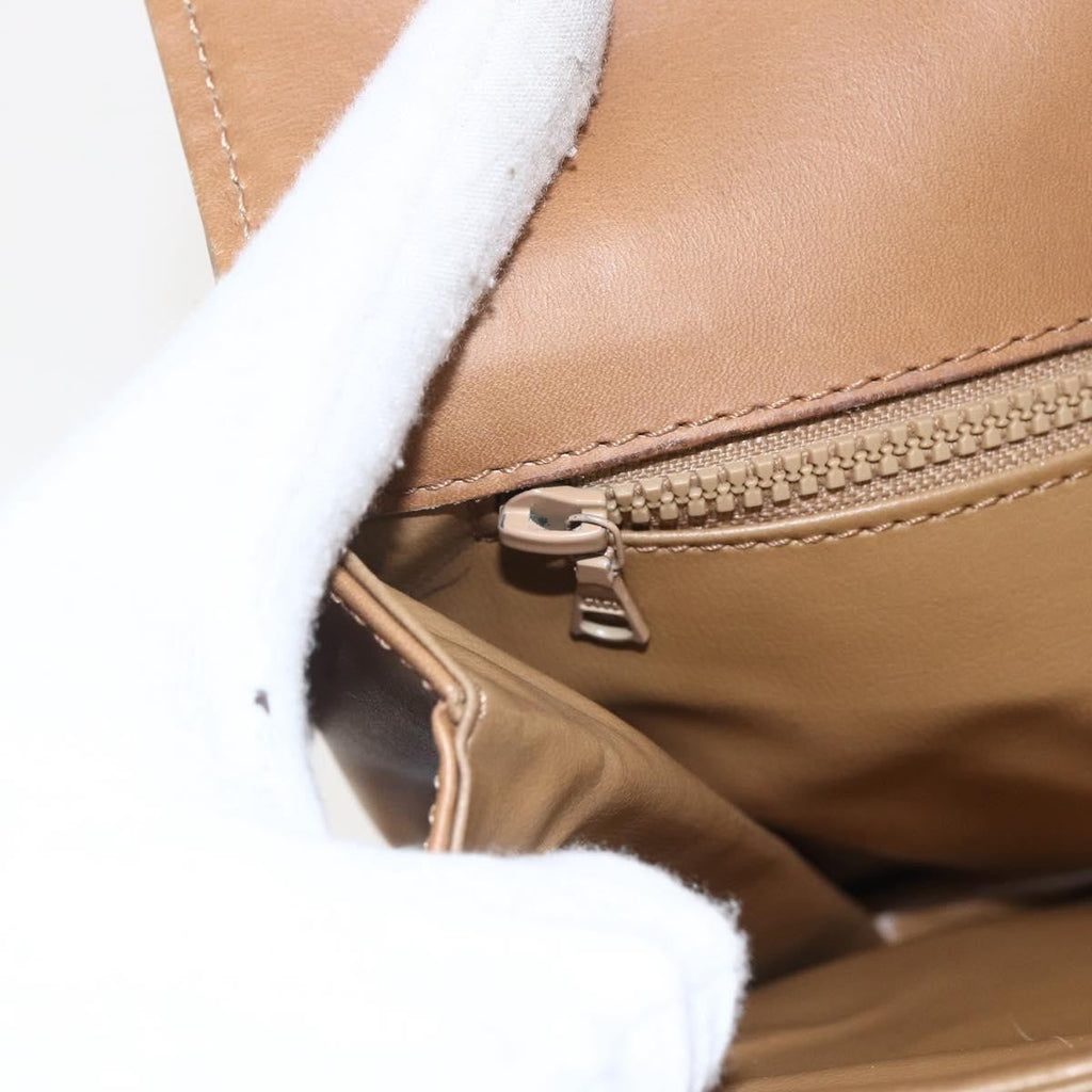 Celine Vintage Macadam Shoulder Bag Canvas And Leather Beige Canvas Shoulder Bag Bag (Pre-Owned)
