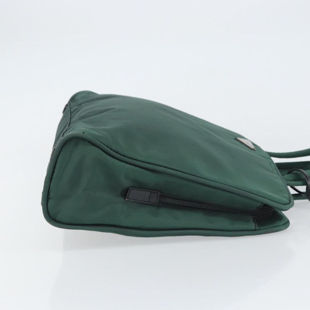Prada Vintage Handbag Tessuto Khaki Nylon Handbag (Pre-Owned)