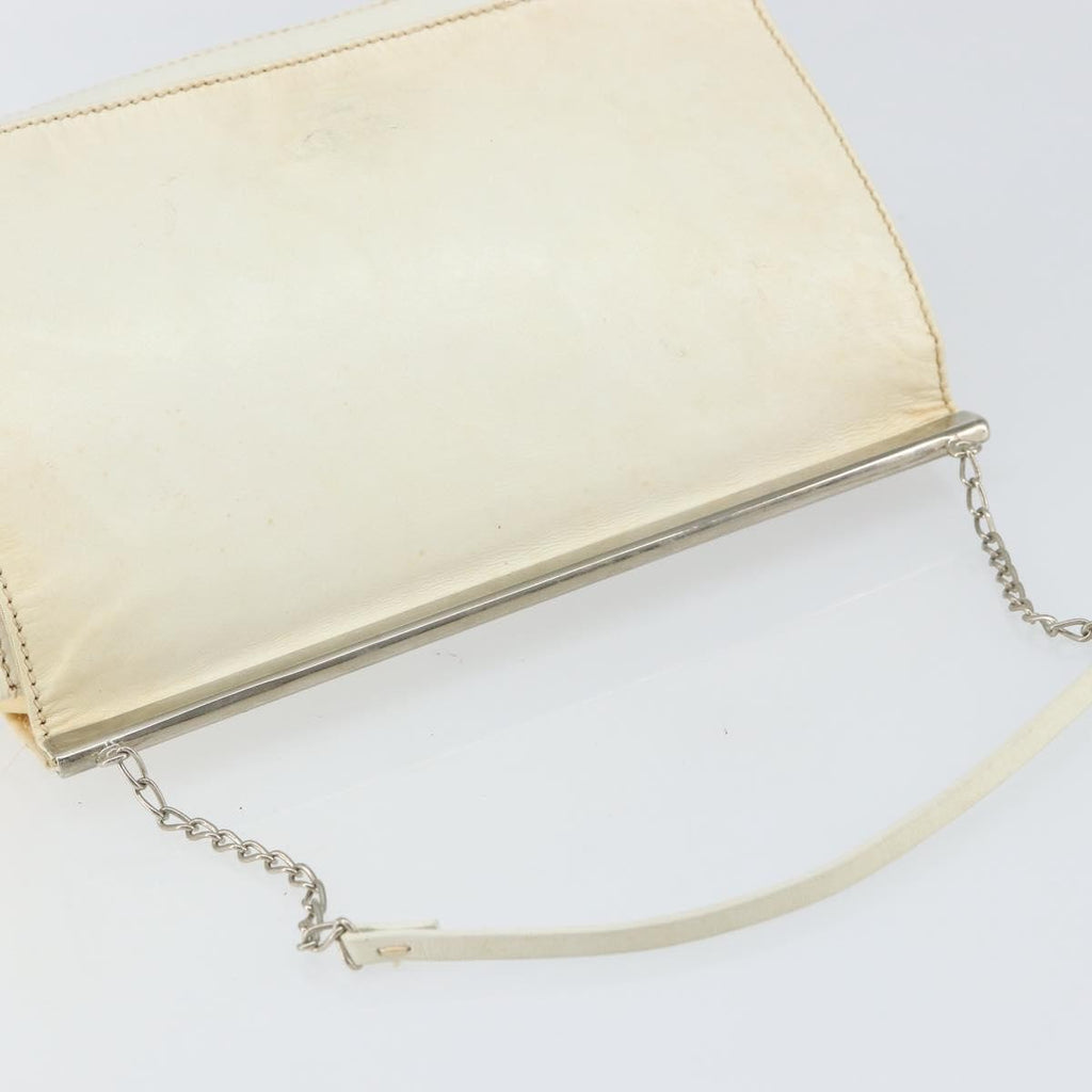 Prada Vintage Shoulder Bag Leather White Leather Shoulder Bag Bag (Pre-Owned)