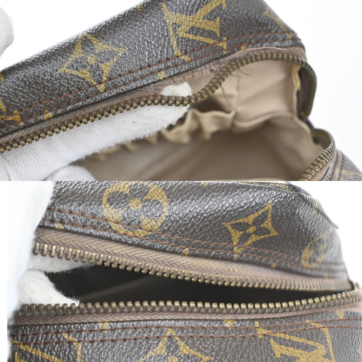 Louis Vuitton Trousse Toilette Monogram Canvas Brown Leather Clutche & Pouche Bag (Pre-Owned)