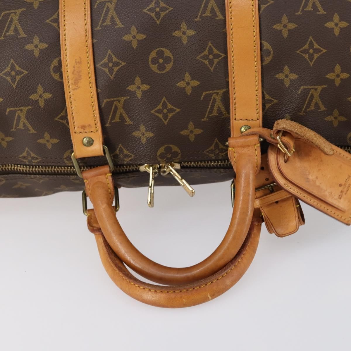 Louis Vuitton Keepall Bag Monogram Canvas Brown Canvas Travel Bag Bag (Pre-Owned)
