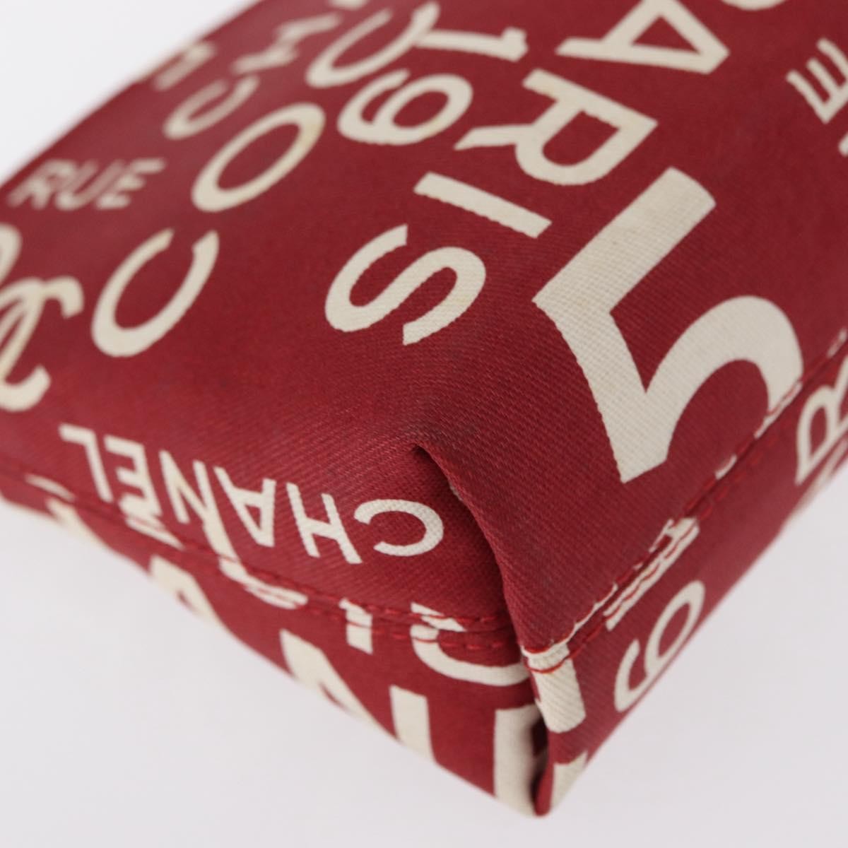 Chanel 31 Rue Cambon Clutch Canvas Red Canvas Clutche & Pouche Bag (Pre-Owned)