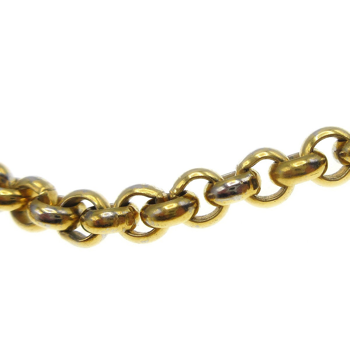 Chanel Cc Heart Pendant Metal Gold Gold_Plated Necklace Jewelry (Pre-Owned)
