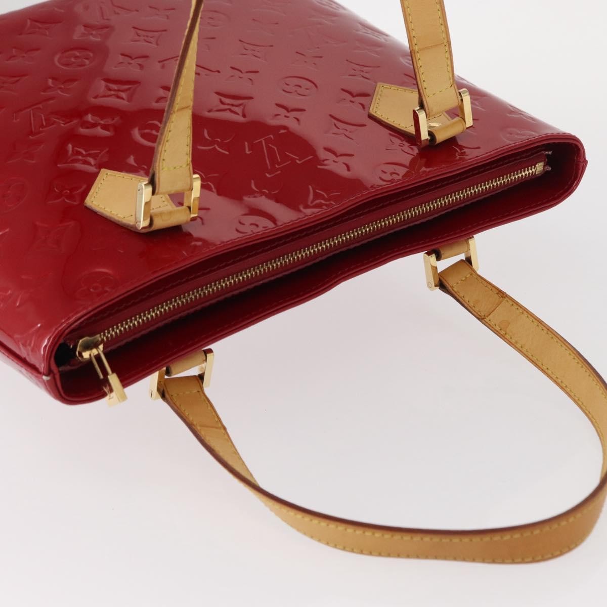 Louis Vuitton Houston Handbag Monogram Vernis Red Patent_Leather Handbag (Pre-Owned)