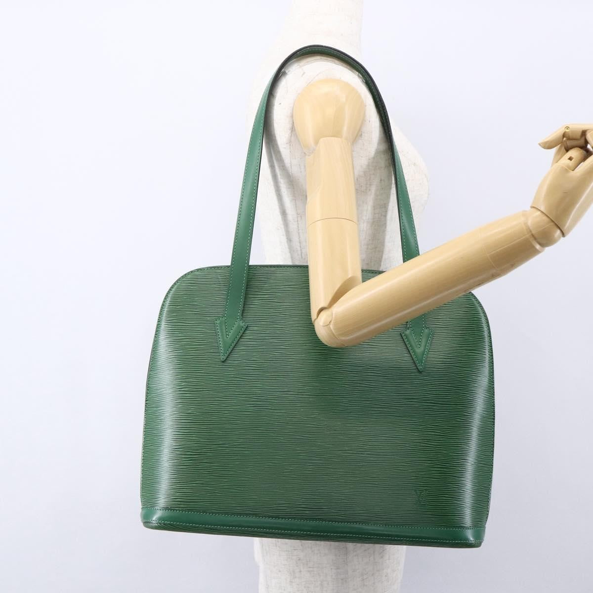Louis Vuitton Lussac Handbag Epi Leather Green Leather Shoulder Bag Bag (Pre-Owned)