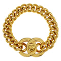 Chanel Vintage Cc Turnlock Chain Bracelet Metal Gold Gold_Plated Bracelet Jewelry (Pre-Owned)