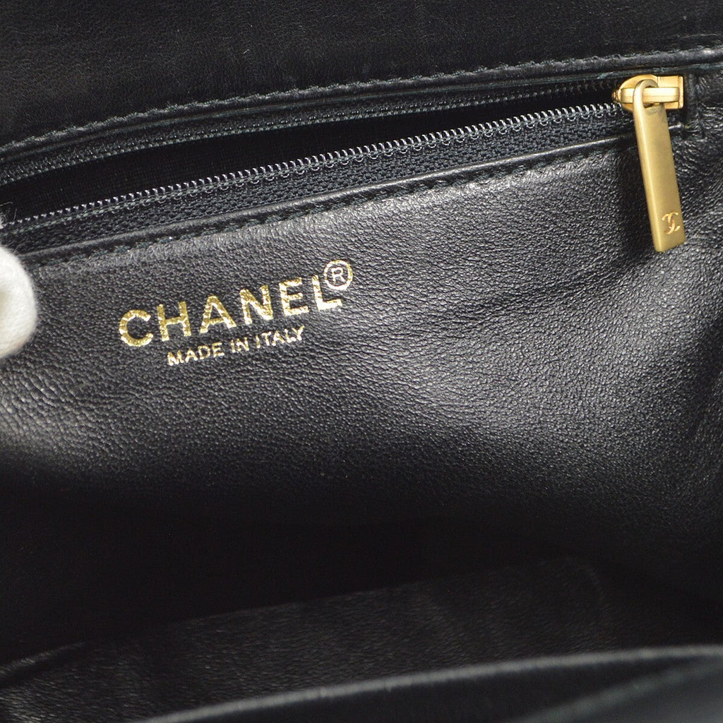 Chanel Chocolate Bar Chain Tote Quilted Jersey Black Cotton Handbag (Pre-Owned)