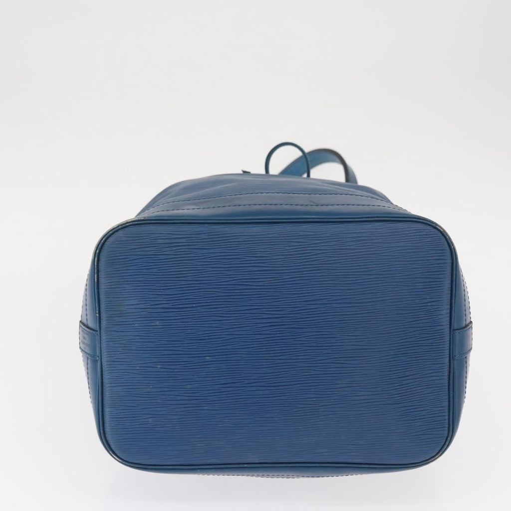 Louis Vuitton Petit Noe Nm Handbag Epi Leather Blue Leather Shoulder Bag Bag (Pre-Owned)