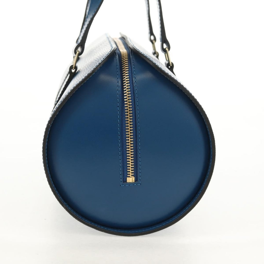 Louis Vuitton Soufflot Handbag Epi Leather Blue Leather Handbag (Pre-Owned)