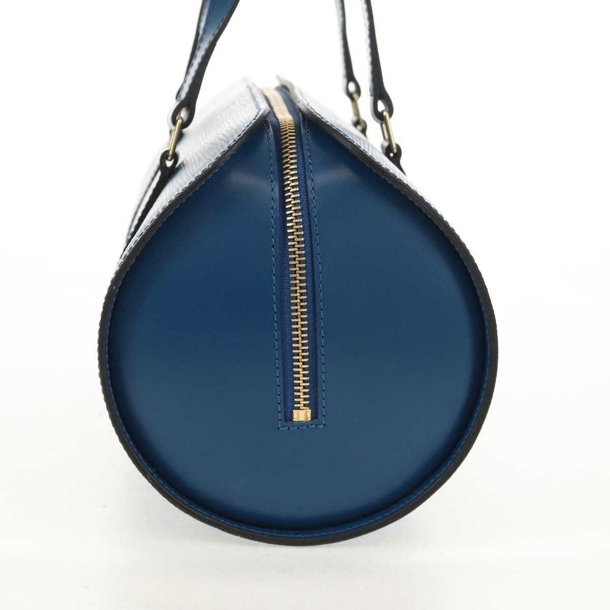 Louis Vuitton Soufflot Handbag Epi Leather Blue Leather Handbag (Pre-Owned)
